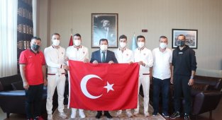 Bisikletçiler 2020 Tokyo Olimpiyatlarına uğurlandı