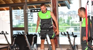 Bursaspor, Erzurumspor maçı hazırlıklarını salonda sürdürdü