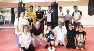 Küçük boksöre yaş günü sürprizi