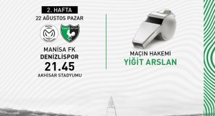 Manisa FK - Denizlispor maçının hakemi belli oldu