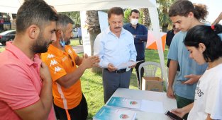 Atakum sahilinde oryantiring heyecanı