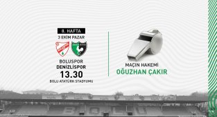 Denizlispor - Boluspor karşılaşmasını Oğuzhan Çakır yönetecek